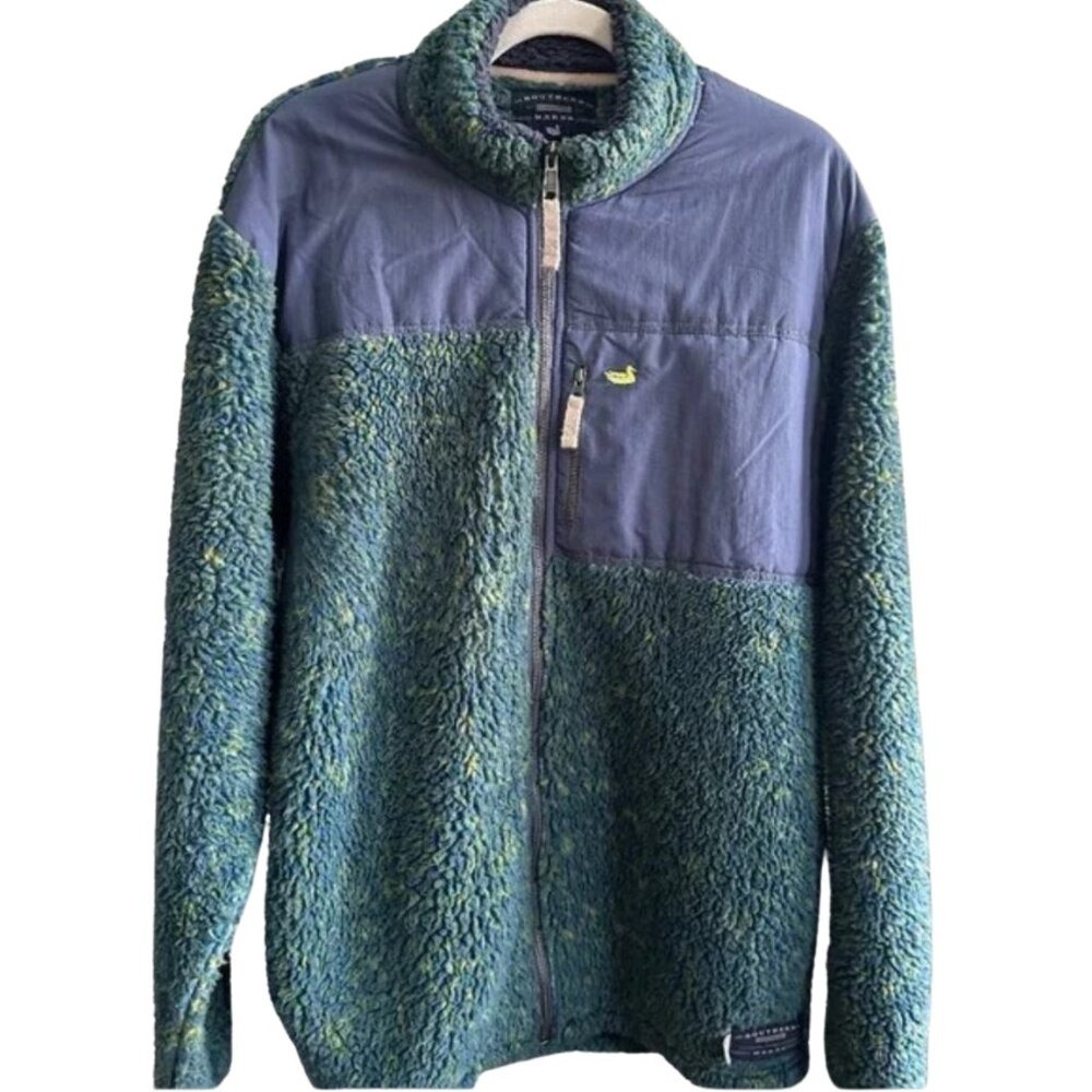 Southern Marsh Sherpa Fleece Jacket –‎ Size L – Teal/Green